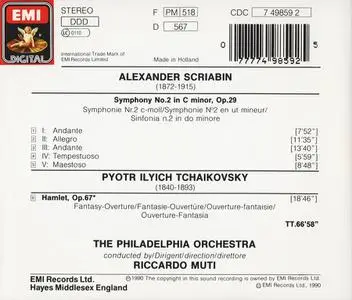 Riccardo Muti, The Philadelphia Orchestra - Scriabin: Symphony No. 2; Tchaikovsky: Hamlet (1990)