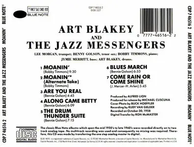Art Blakey & The Jazz Messengers (1958)(Blue Note USA Pressing)
