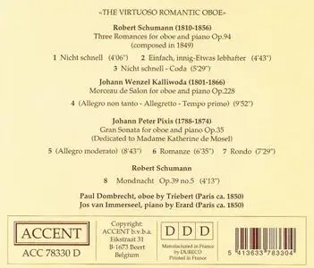 Paul Dombrecht, Jos van Immerseel - The Virtuoso Romantic Oboe: Schumann, Kalliwoda, Pixis (1999)