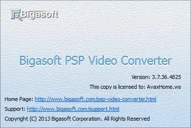 Bigasoft PSP Video Converter 3.7.36.4825