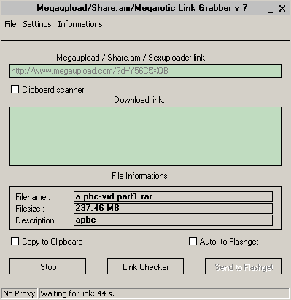 MegaUpload Share.am MegaRotic LinkGrabber v.7r -- yossi