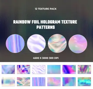 EE - Rainbow Foil Hologram Texture Patterns HQF6K43