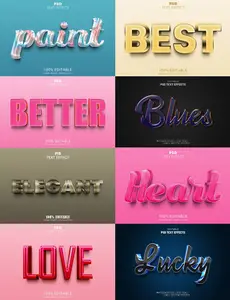 Psd text effect set part 56