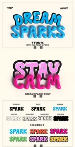 EE - Dream Sparks  Bubble Display Font EVA9PZ4