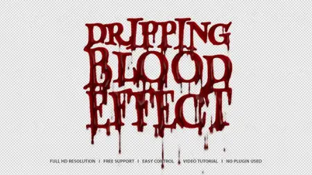 VideoHive - Halloween Dripping Blood Effect - 46138684