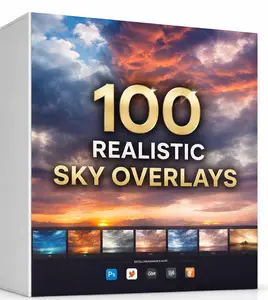 Eldamar Studio - 100 Realistic Sky Photo Overlays for Photoshop