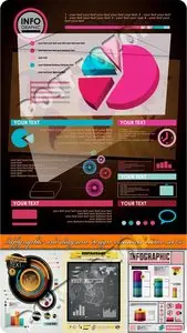 Infographic and diagram design elements vector set 50