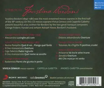 Vivica Genaux, Cappella Gabetta, Andres Gabetta - A Tribute to Faustina Bordoni: Hasse, Handel (2012) (Repost)