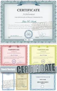 Certificate - Stock Vectors