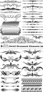 Vectors - Swirl Ornament Elements 29