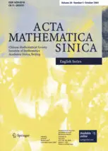 Acta Mathematica Sinica (1989, 1990, 1995, 1996, 2000-2006)