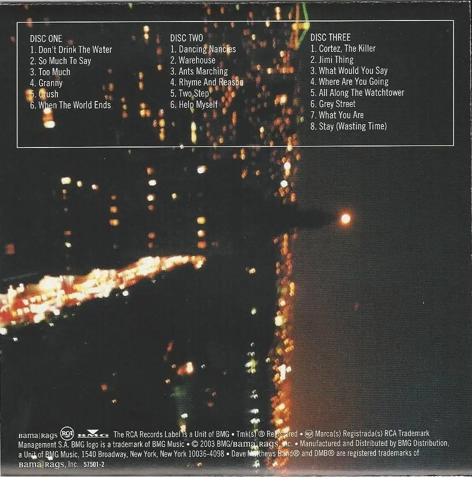 Dave Matthews Band - The Central Park Concert (2003) {3CD RCA Records ...