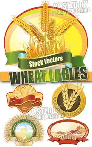 Wheat lables - Stock Vectors