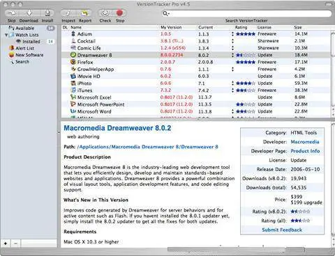 VersionTracker Pro v4.0.0.220