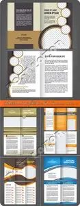 Booklet and tri-fold brochure business vector 15