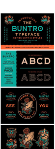 The Buntro Font + Bonus Logo