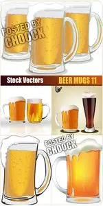 Beer mugs 11 - Stock Vector
