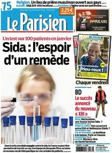 Le Parisien + Cahier Paris du Vendredi 30 Novembre 2012