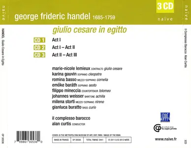 Alan Curtis, Il Complesso Barocco - George Frideric Handel: Giulio Cesare (2012)