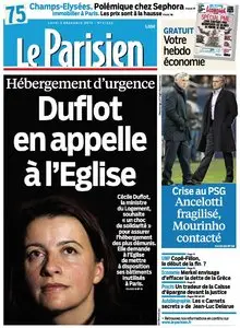 Le Parisien + Cahier Paris du Lundi 3 Décembre 2012
