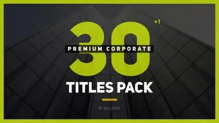 30+1 Premium Corporate Titles Pack - Project for After Effects (VideoHive)