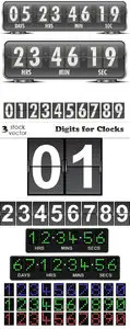 Vectors - Digits for Clocks