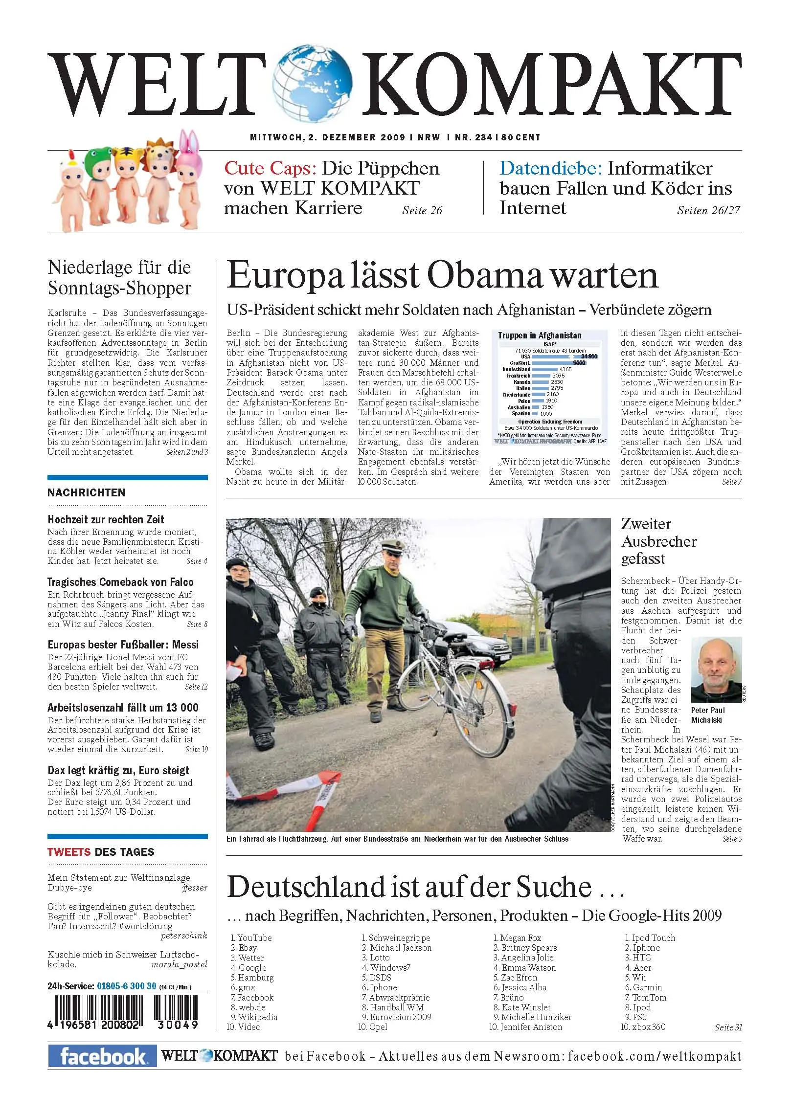 Die Welt kompakt vom 2. Dezember 2009