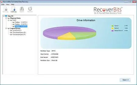 RecoverBits Formatted Data Recovery 2.4