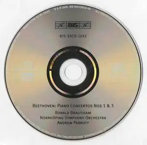 Ronald Brautigam, Norrköping Symphony Orchestra, Andrew Parrott - Beethoven: Piano Concertos Nos.1 & 3 (2008) (Repost)