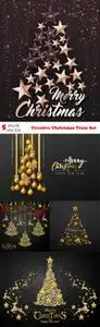 Vectors - Creative Christmas Tress Set