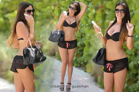 Claudia Romani - Candids in Miami, Florida April 27, 2013