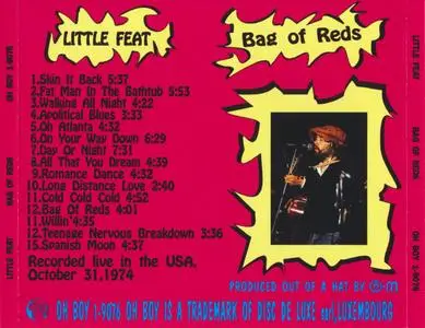 Little Feat - Bag Of Reds (1974) {Oh Boy 1-9076 rel 1990}