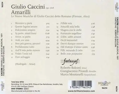 Roberto Balconi, Fantazyas - Giulio Caccini: Amarilli, Le Nuove Musiche 1601 (2021)
