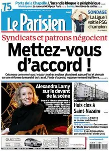 Le Parisien + Cahier Paris du Jeudi 10 Janvier 2013