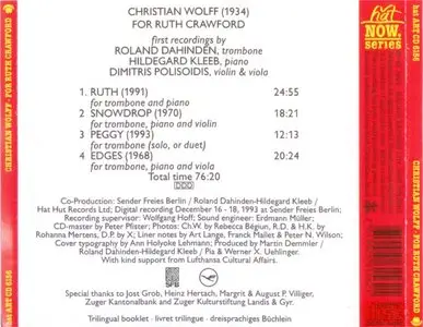 Christian Wolff - For Ruth Crawford (1994)