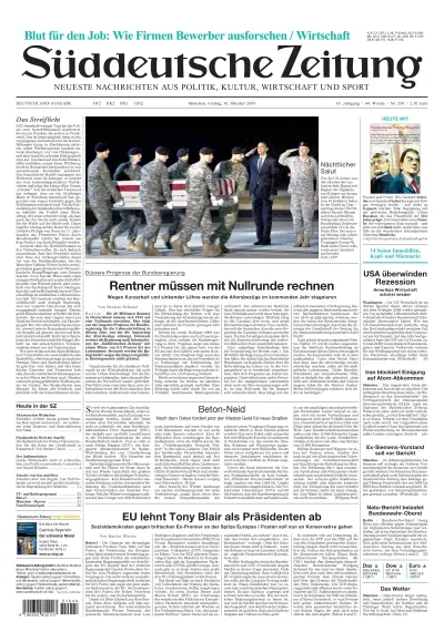 Sueddeutsche Zeitung vom 30.10.2009