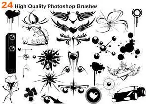 24 HQ brushes for Adobe Photoshop