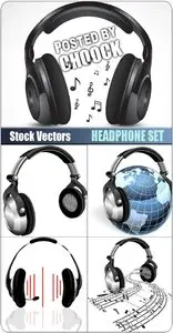 Headphone set - Stock Vector
