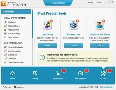 Auslogics BoostSpeed Premium 7.0 DC 17.06.2014 Portable