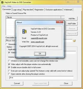 VaySoft Video to EXE Converter 6.23