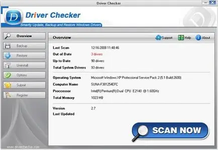 Driver Checker v2.7.3 Datecode 20090618