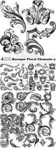 Vectors - Baroque Floral Elements 4