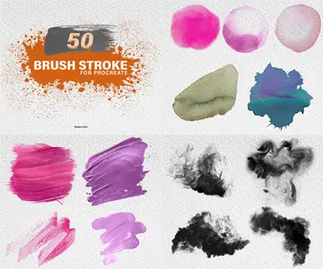 Brush Stroke Stamps - Procreate Brushes