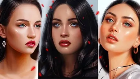 Digital Portraits Of Women: Master Female Faces From Sketch
