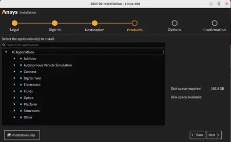 Ansys Products 2025 R2 Linux with Local Help