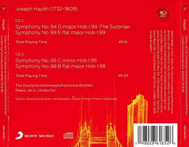 Paavo Järvi, The Deutsche Kammerphilharmonie Bremen - Joseph Haydn: London Symphonies Nos. 94, 95, 98, 99 (2024)