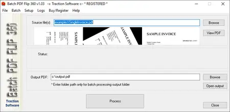 Traction Software Batch PDF Flip 1.03