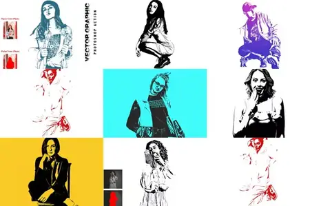 Vector Graphic Actions ATN for Photoshop
