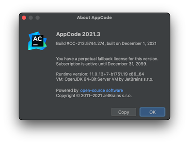 AppCode 2021.3 macOS