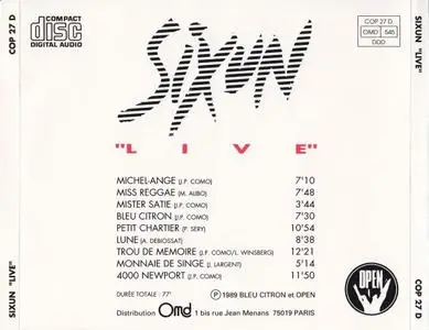 Sixun - Live (1989) {Bleu Citron}